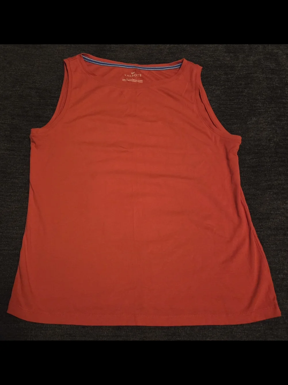 Talbots Pink Cotton Tank Top. Size L - Picture 1 of 5
